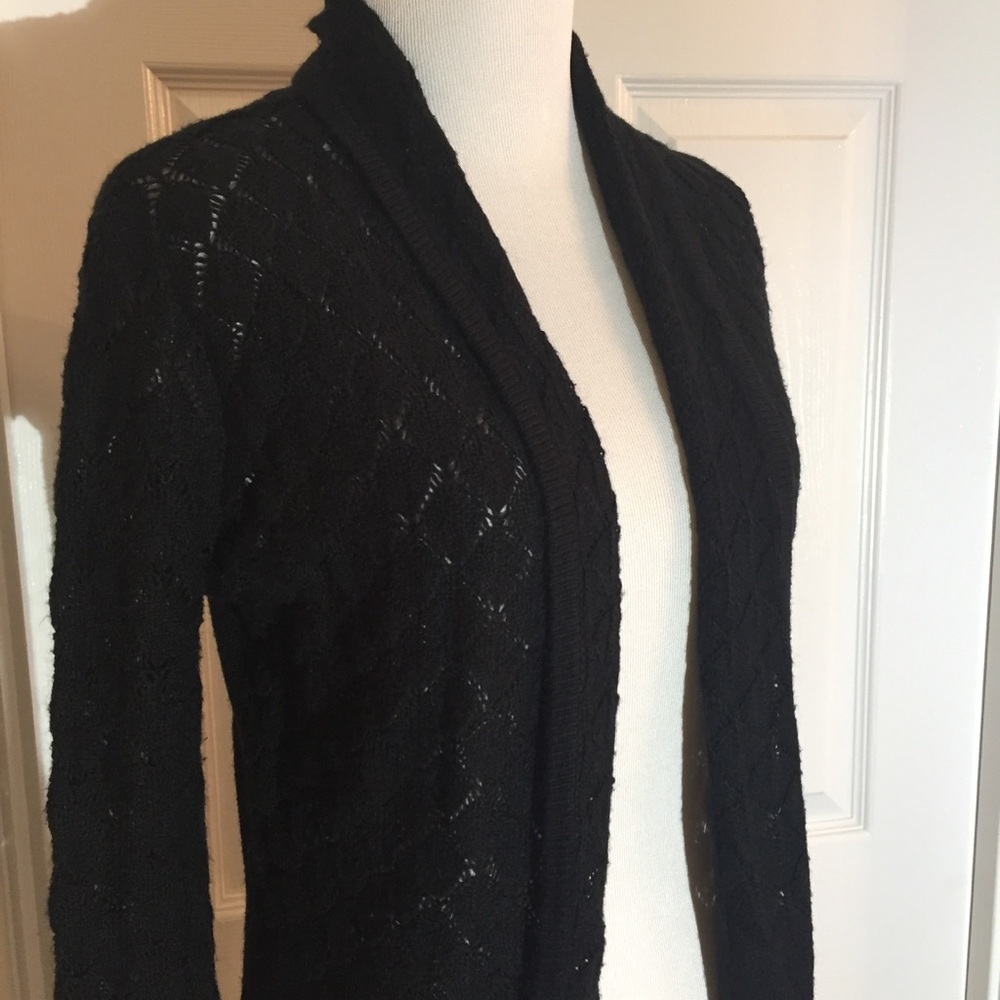 Candie’s Black Sweater Open Cardigan